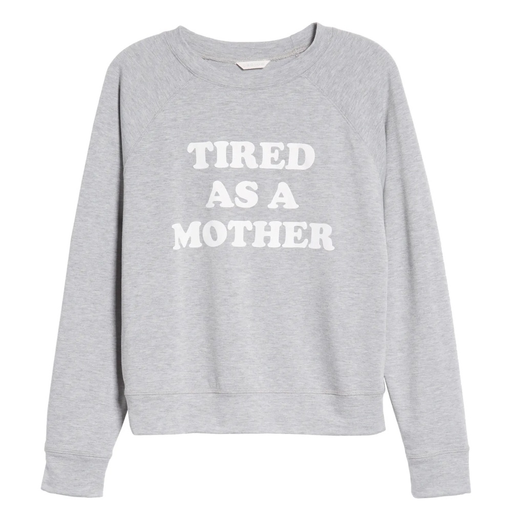 caslon | off-duty tired as a mother sweatshirt heather grey s